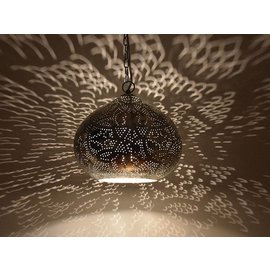 Zilveren vintage hanglamp Zilveren vintage hanglamp