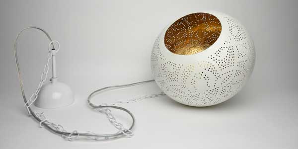 lamp wit met goud