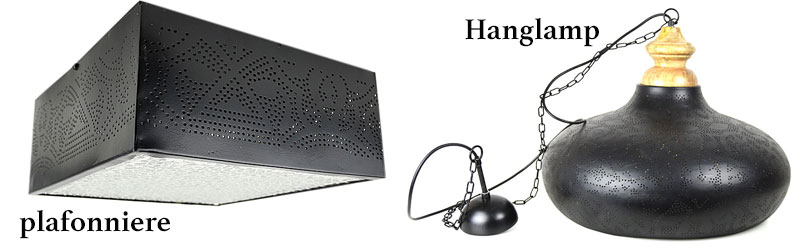 verschil tussen plafonnière en hanglamp