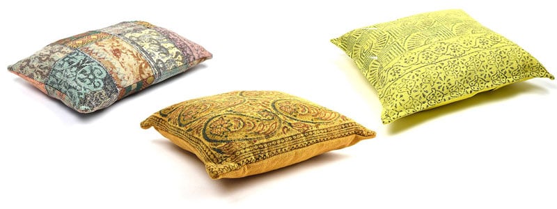 Kussens met blockprint
