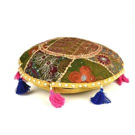 Bruin patchwork kussen Bruin patchwork kussen