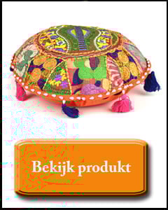 Oranje meditatie kussen