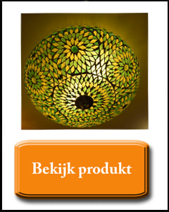 Grote groen met gouden plafonnière