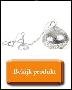 Zilveren filigrain hanglamp