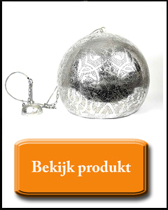 zilveren grote filigrain lamp