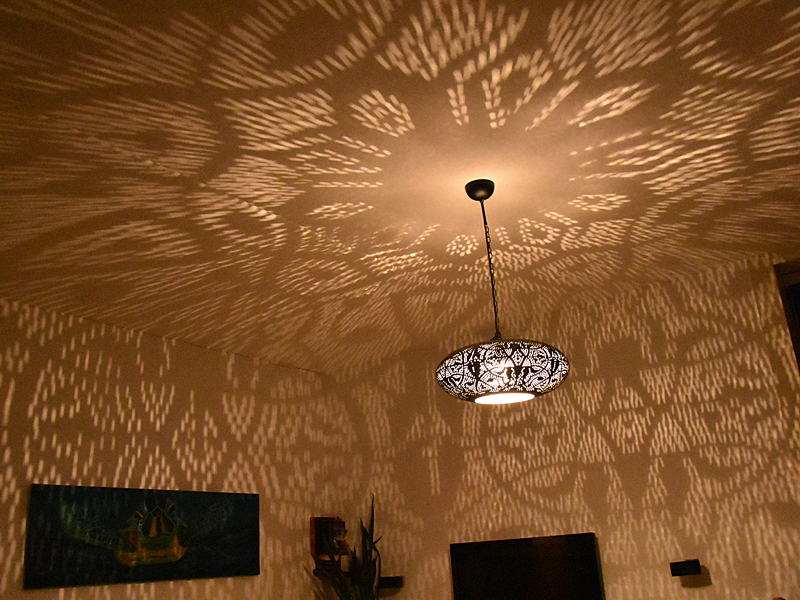 Filigrain hanglamp lichteffect met ECO LED 60 watt