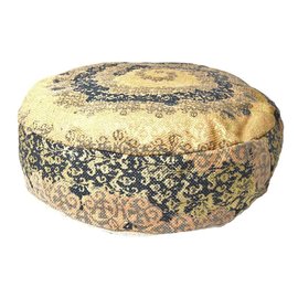 Rond vloerkussen met goud Rond vloerkussen met goud