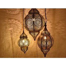3 delige hanglampen set zwart, goud 3 delige hanglampen set zwart, goud