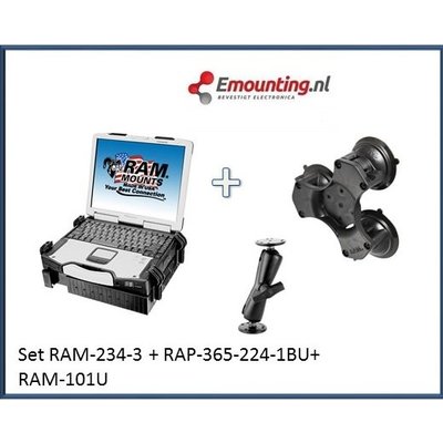 RAM Mount Laptop Triple suction set truck