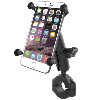 RAM Mount Torque™ 1 1/8" - 1 1/2" Diameter Handlebar/Rail Base with 1" Ball and X-Grip® for Larger Phones
