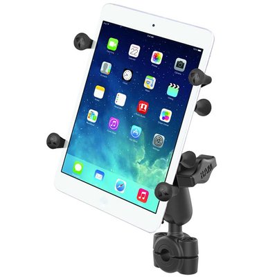 RAM Mount Torque™ 3/8" - 5/8" Diameter Mini Rail Base with 1" Ball and X-Grip® for 7-8" Tablets