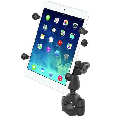 RAM Mount Torque™ 3/4" - 1" Diameter Handlebar/Rail Base with 1" Ball and X-Grip® for 7-8" Tablets