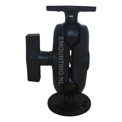 RAM Mount Aluminium Klemhouder kort met 2 C-kogels RAM-101U-B-238