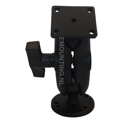 RAM Mount Aluminium Klemhouder kort met 2 C-kogels RAM-101U-B-347