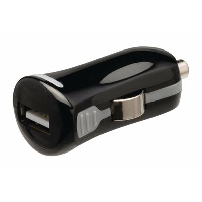 USB-autolader USB A female - 12V-autoaansluiting Zwart