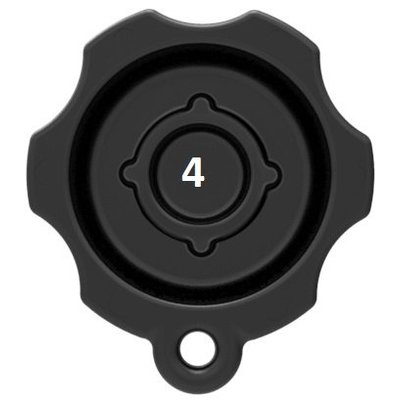 RAM Mount Vervangende Pin-Lock ™ Beveiligde draaidop B-maat