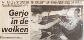 Gerjo Airmiles Actie 1995 in KLM toestel