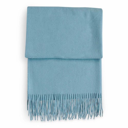 Pureé & Barbue Shawl Valérie 100% Wol Licht Blauw Pureé & Barbue Shawl Valérie 100% Wol Licht Blauw