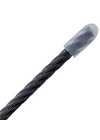 Staalkabel kunststof beschermkapje 1mm voordeelpack 50 stuks - Zwart