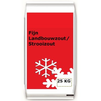 Saltcom Fijn Landbouw/strooizout 25kg