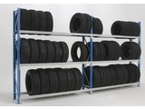 Bandenstelling 250cm hoog, 360 cm breed, 4 niveaus