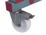 Set (4) RVS wielen (waarvan 2 geremd)