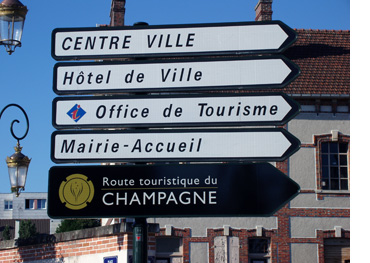Route touristique du Champagne - routewijzer in Epernay