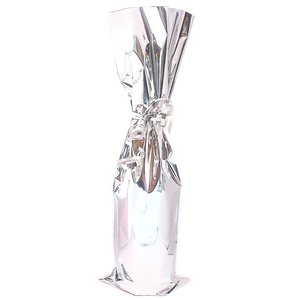 Cadeauverpakking champagne zilverkleurig folie
