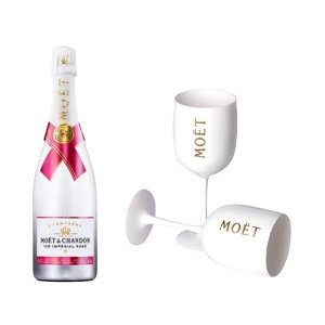 Moet & Chandon Ice Imperial Rose met witte glazen