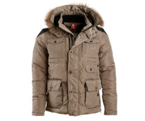 PEAK Sport Winterjas in kleur Dark Khaki PEAK Sport Winterjas in kleur Dark Khaki