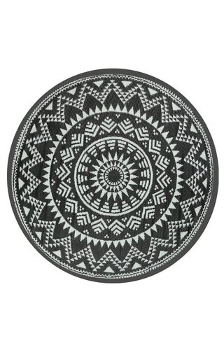 Wonder Rugs Zwart wit rond buitenkleed Wonder Rugs Zwart wit rond buitenkleed
