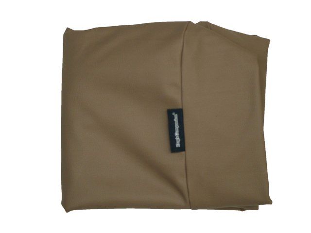 Afbeelding Hoes hondenbed taupe leather look small door HondenBed