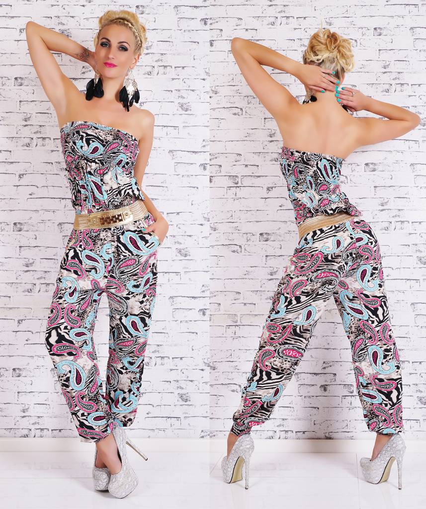 Lange Strapless Jumpsuit Multicolor Fashion Of M