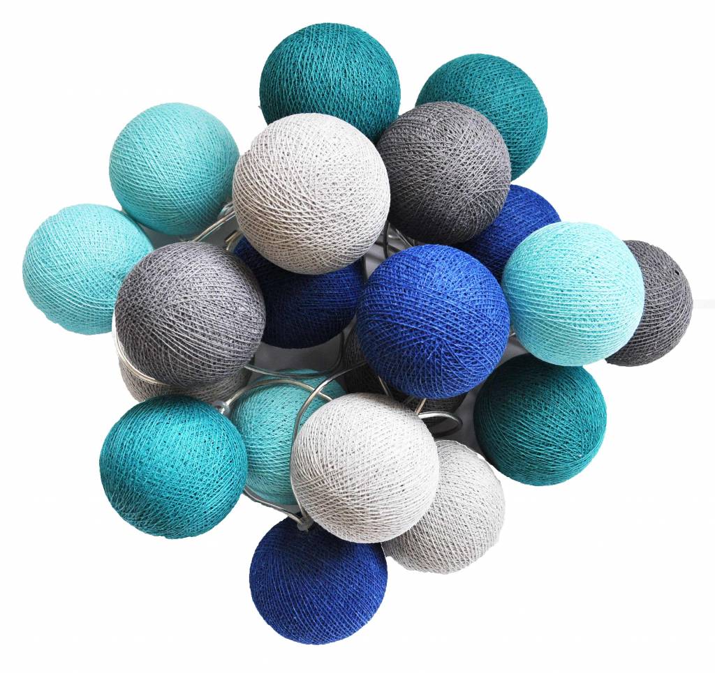 Cotton Ball Lights Cotton Balls lichtslinger BlauwGrijs StudioZomooi