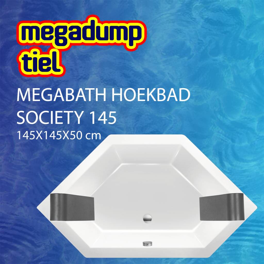 Hoekbad Society 145 145X145X50 cm MegaBath