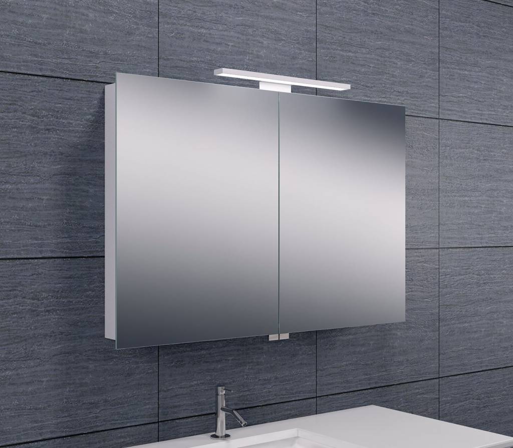 Spiegelkast Met Led Verlichting 90X60 Aluminium Aqua Splash