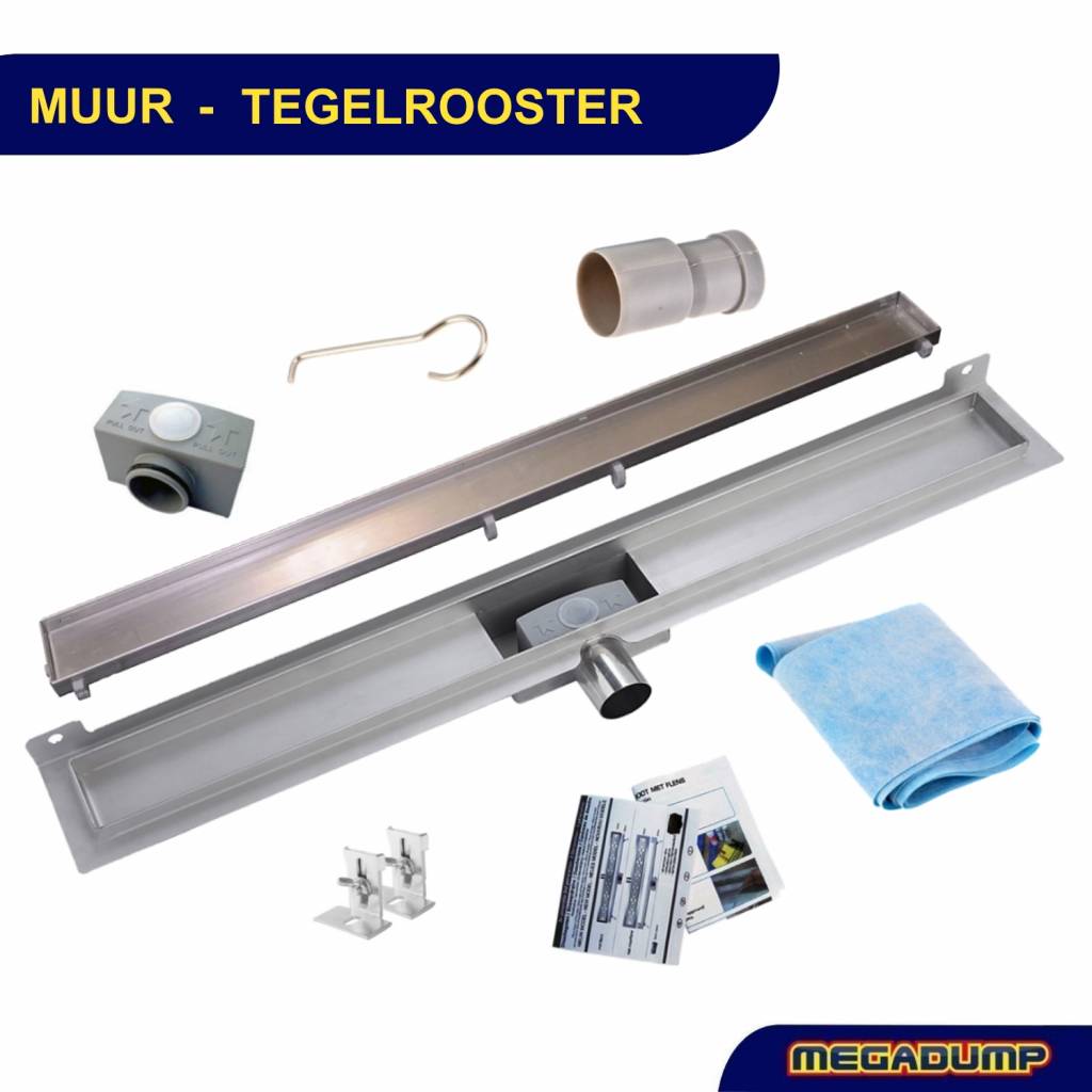 Afvoer > Douchegoten > RVS Douchegoot Muur