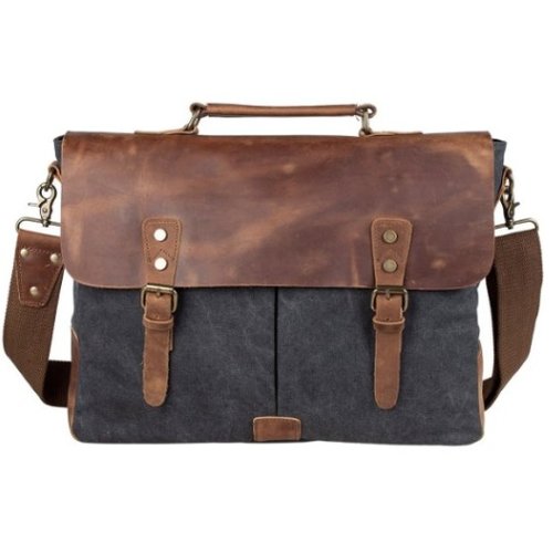 JOOF Canvas laptoptas / werktas / schooltas grijs JOOF Canvas laptoptas / werktas / schooltas grijs
