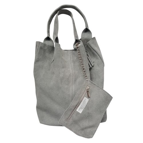 Suede shopper grijs Suede shopper grijs