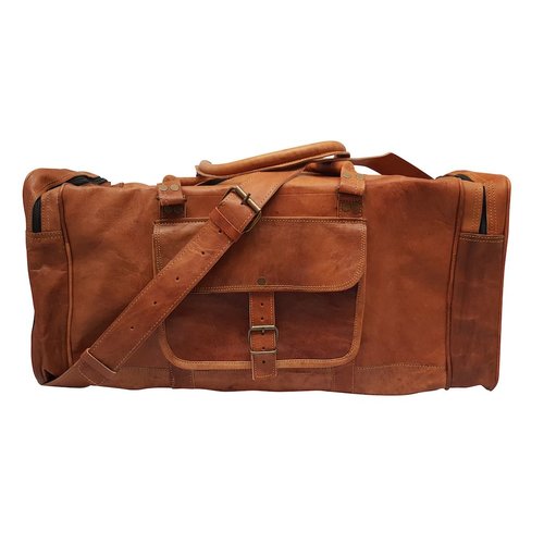Leren (geitenleren) weekendtas vintage look 4 Leren (geitenleren) weekendtas vintage look 4