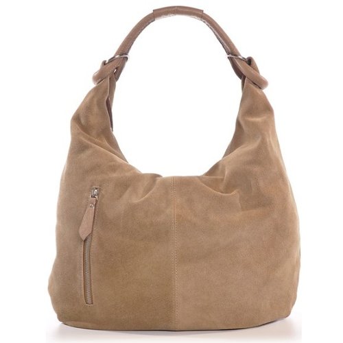 Basic suede schoudertas, camel Basic suede schoudertas, camel