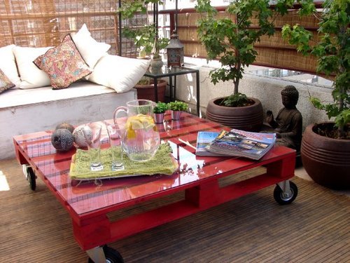 Pallets geverfd met Annie Sloan krijtverf