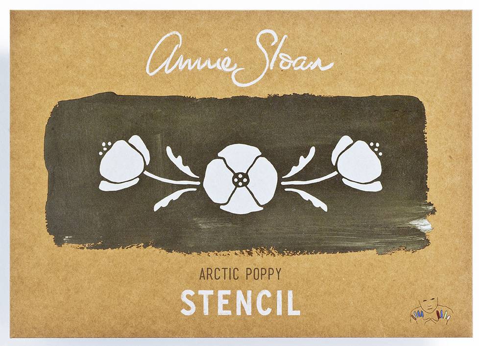 Annie sloan sjabloon a4 arctic poppy