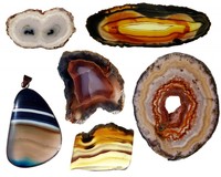 Agate in different shapes