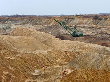 Yantarny amber mine