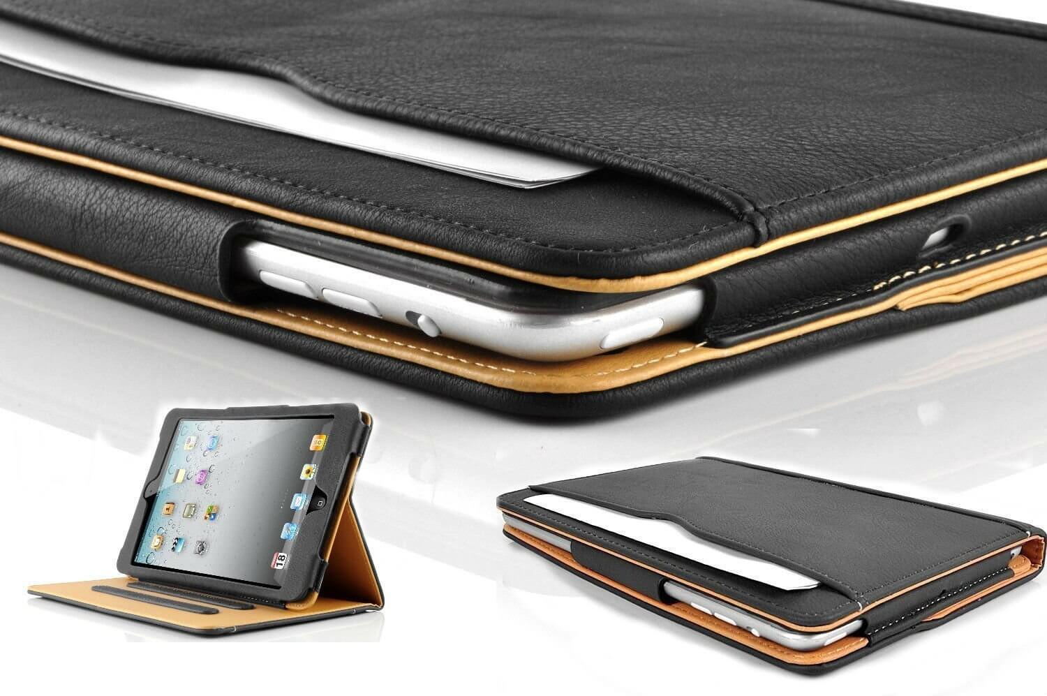 Odysseus bioscoop Kust iPad Mini 4 luxe hoes leer bruin zwart - Gratis Verzending - iPadspullekes