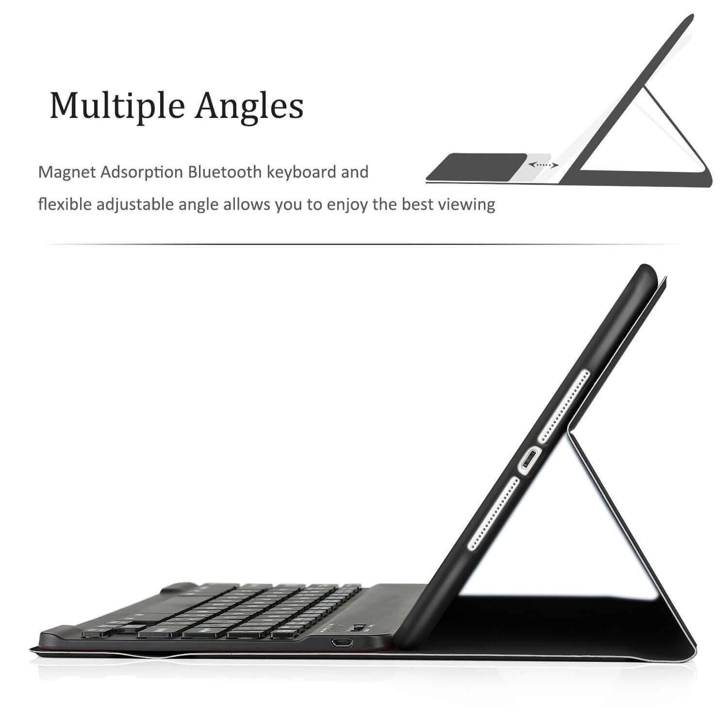iPad Pro 10.5 hoes met afneembaar toetsenbord zwart