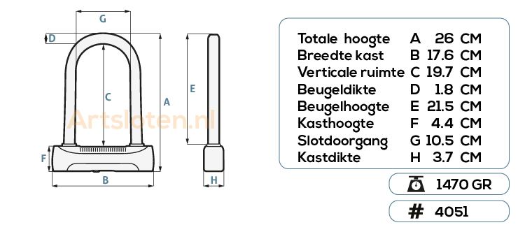 Beugelslot Stahlex