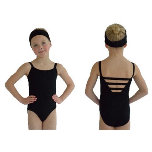 Dansgirl Kinder Balletpakje wide strap zwart Dansgirl Kinder Balletpakje wide strap zwart
