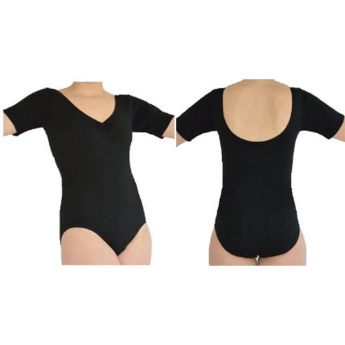 Dansgirl Balletpakje korte mouw zwart Dansgirl Balletpakje korte mouw zwart